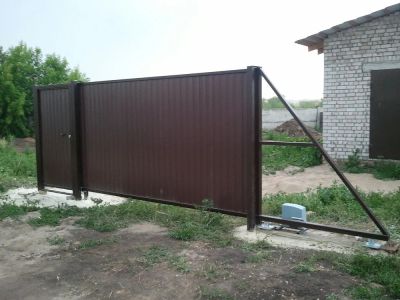 Лот: 11287344. Фото: 1. Ворота откатные с калиткой 5. Ворота, заборы, шлагбаумы