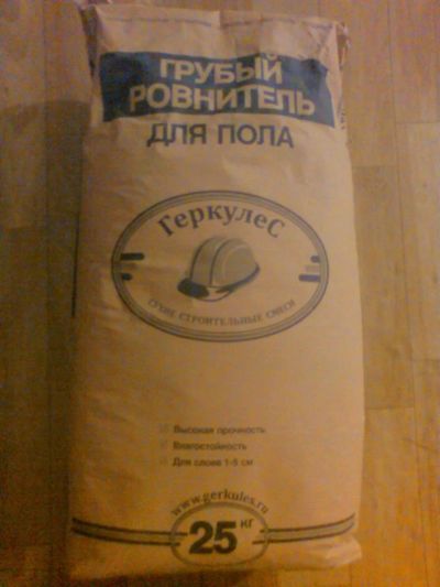Лот: 6086785. Фото: 1. Грубый ровнитель для пола "Геркулес... Смеси, шпатлевки, цемент