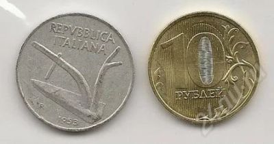 Лот: 657418. Фото: 1. Монета Италии 10 чентезимо 1953г... Европа