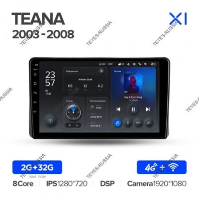 Лот: 20751581. Фото: 1. Магнитола Teyes X1 Nissan Teana... Автомагнитолы