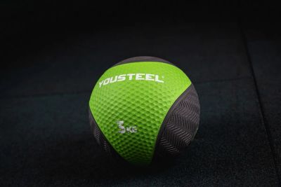 Лот: 24327171. Фото: 1. Медицинбол резиновый 3KG YouSteel... Фитнес, аэробика и гимнастика