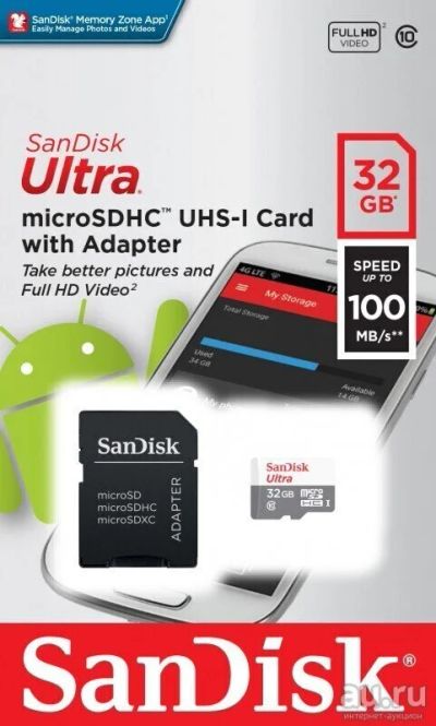 Лот: 17960091. Фото: 1. Карта памяти SanDisk Ultra Light... Карты памяти