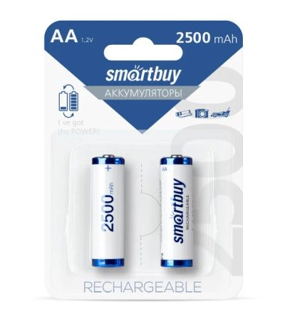 Лот: 19215177. Фото: 1. Батарейки АА 2шт Smartbuy аккумуляторные... Электроприборы для автомобиля