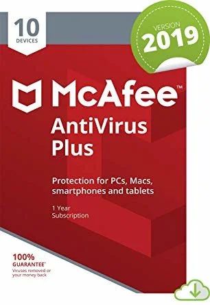 Лот: 13348662. Фото: 1. McAfee AntiVirus 2019 1 PC - Лицензионный... Системные