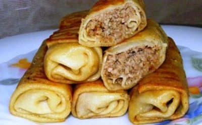 Лот: 10459948. Фото: 1. блины с мясом. Готовые блюда