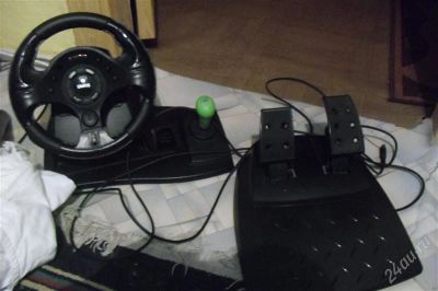 Лот: 1212352. Фото: 1. Gamepad Руль с педалями. Рули, джойстики