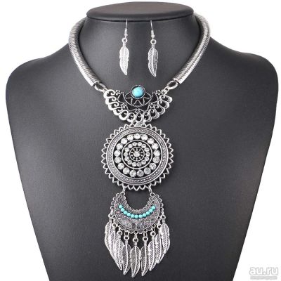 Лот: 9618316. Фото: 1. Колье+серьги в винтажном стиле. Колье