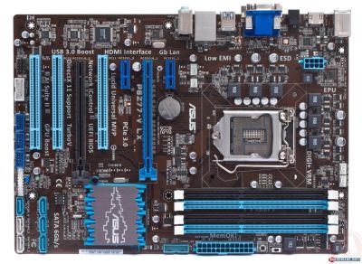 Лот: 7987108. Фото: 1. Материнская плата ASUS P8H77-V... Материнские платы