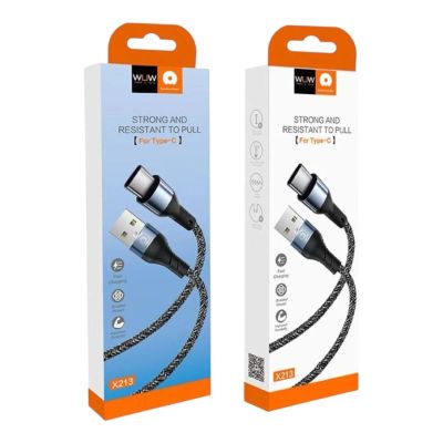 Лот: 25794819. Фото: 1. Кабель WUW X213 USB->Type-C 2... Дата-кабели, переходники
