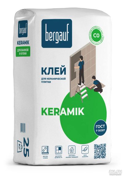 Лот: 17520108. Фото: 1. Клей для плитки Bergauf (Бергауф... Клеи, герметики, пена монтажная, клейкие ленты