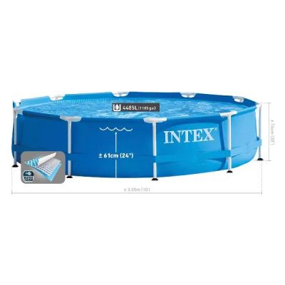 Лот: 25340116. Фото: 1. Каркасный бассейн Intex Metal... Бассейны, аксессуары и комплектующие