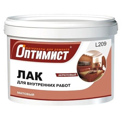 Лот: 24078611. Фото: 1. Лак Оптимист, L209, матовый, полиакриловый... Краски, лаки, растворитель