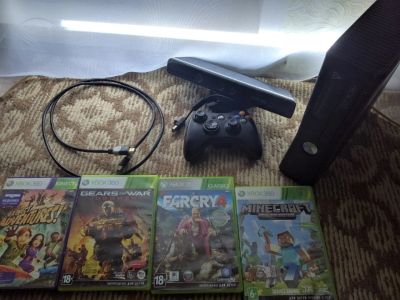 Лот: 16141644. Фото: 1. Xbox 360 Slim (Kinect; 27+ игр... Игровые приставки, консоли