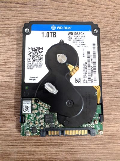 Лот: 15957456. Фото: 1. HDD WD Blue Slim 1TB 2.5"- WD10SPCX. Жёсткие диски (HDD)