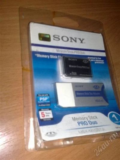 Лот: 1109316. Фото: 1. memory stick pro duo sony на 1... Карты памяти