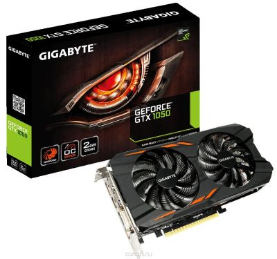 Лот: 10026903. Фото: 1. Gigabyte GeForce GTX 1050 Windforce... Видеокарты
