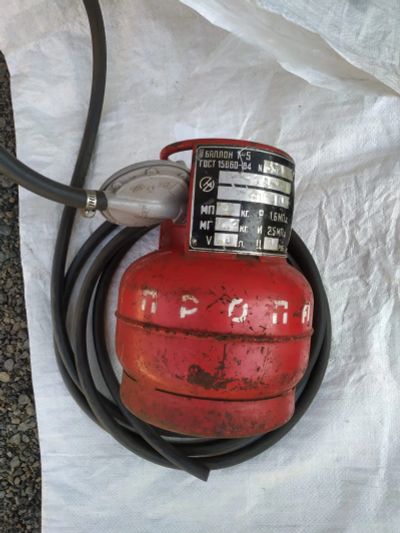 Лот: 20830740. Фото: 1. Баллон газовый 5 л. Баллоны, газ в баллонах