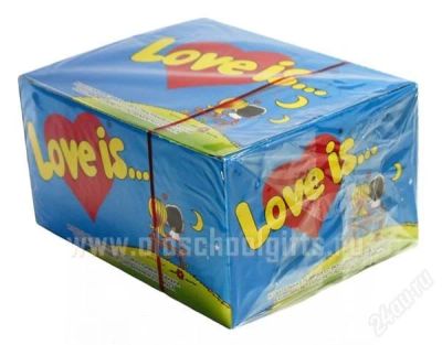 Лот: 1382452. Фото: 1. Жвачка Love Is. Целый блок из... Другое (кондитерские изделия, конфеты)