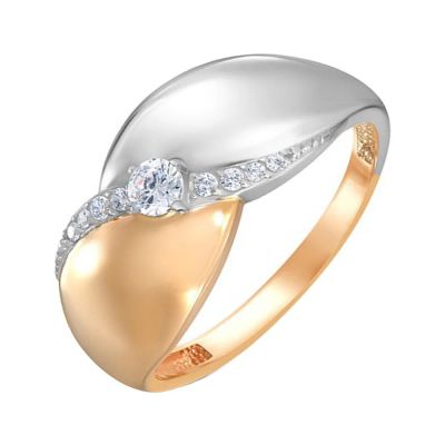 Лот: 23818363. Фото: 1. Кольцо TALANT из золота с фианитами. Кольца, перстни