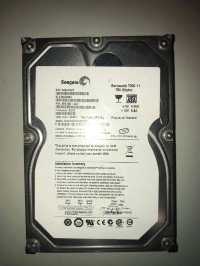 Лот: 11128635. Фото: 1. Жесткий диск №2 HDD 750Gb SATA... Жёсткие диски (HDD)