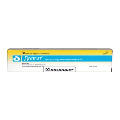 Лот: 23986649. Фото: 1. Долгит гель 5% 50г. Лекарства
