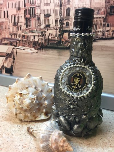 Лот: 15563303. Фото: 1. Декупаж и декор бутылочки. Декупаж