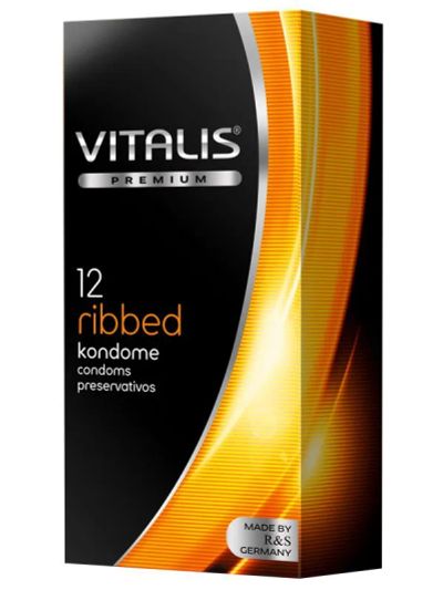 Лот: 22071040. Фото: 1. Презервативы Vitalis №12 Ribbed... Презервативы