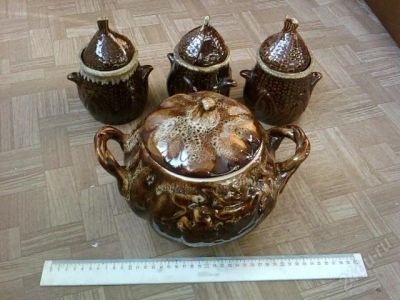 Лот: 879941. Фото: 1. Набор глиняной посуды. Другое (посуда, кухонная утварь)