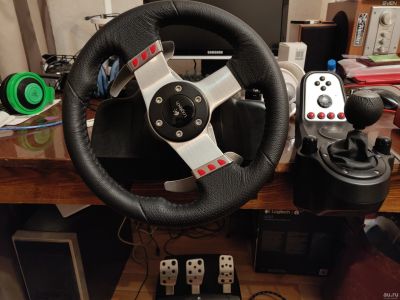 Лот: 13136338. Фото: 1. Игровой руль logitech g27. Рули, джойстики