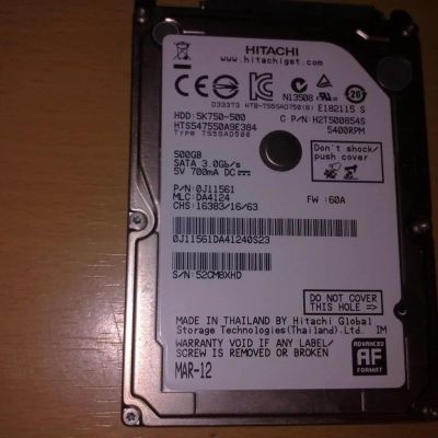Лот: 10308920. Фото: 1. Hitachi 500Gb без бед и битых... Жёсткие диски (HDD)