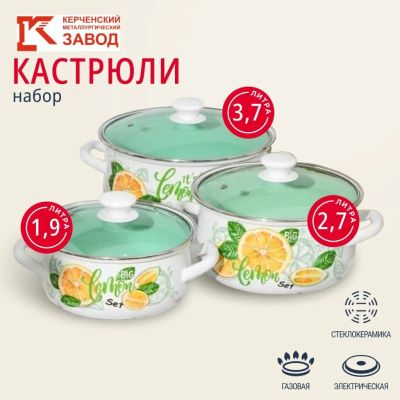 Лот: 24116963. Фото: 1. Набор посуды эмалированная сталь... Сервизы, наборы посуды