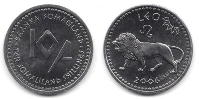 Лот: 16314904. Фото: 1. Сомалиленд 10 шиллингов 2006 Знаки... Африка