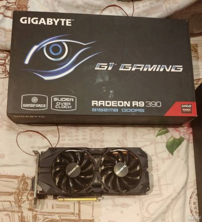 Лот: 13617875. Фото: 1. Видеокарта AMD Radeon R9 390 8gb. Видеокарты