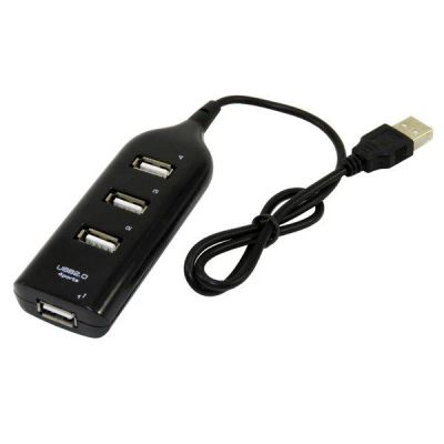 Лот: 12605956. Фото: 1. USB HUB HI-SPEED (4 порта ) черный. USB хабы