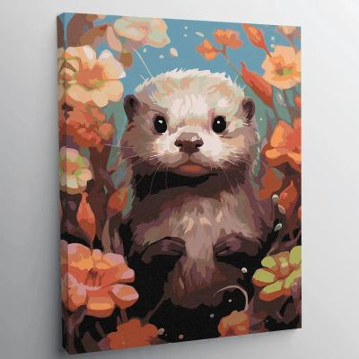 Лот: 25013345. Фото: 1. Картина по номерам RedPanda "Выдра... Мозаика, фреска