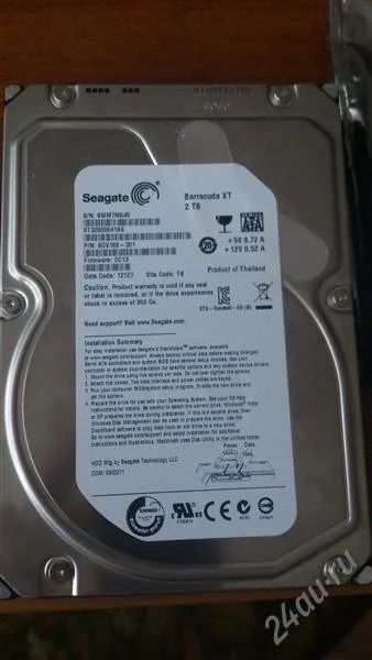 Лот: 2008150. Фото: 1. винчестер hdd sata 2tb seagate... Жёсткие диски (HDD)