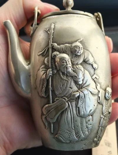 Лот: 14922653. Фото: 1. чайник заварной бронзовый восточноазиатский... Чайники, заварники, турки