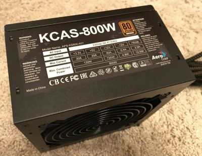 Лот: 25849840. Фото: 1. 800W Aerocool KCAS 80 Plus Bronze. Корпуса, блоки питания