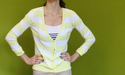 Лот: 6264795. Фото: 1. Желтый кардиган Levis , M. Свитеры, толстовки, худи