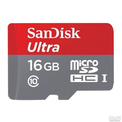 Лот: 12065175. Фото: 1. Карта памяти MicroSD 16 Gb SanDisk... Карты памяти