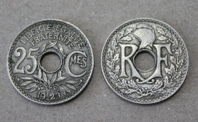 Лот: 23275487. Фото: 1. Франция 25 сантимов 1923 года. Европа