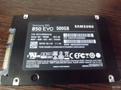 Лот: 11189405. Фото: 1. Samsung 850 EVO SSD 500 GB. SSD-накопители
