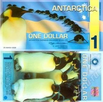 Лот: 1097095. Фото: 1. Антарктика. 1 доллар 2008 года... Другое (банкноты)