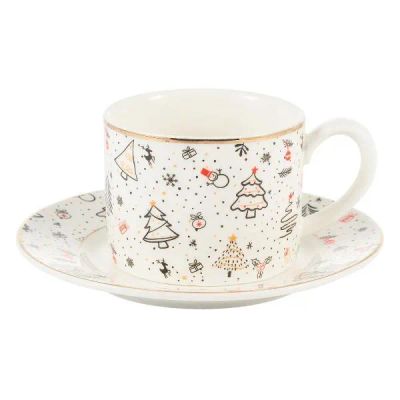 Лот: 24584836. Фото: 1. Чайная пара Gipfel Christmas... Кружки, стаканы, бокалы