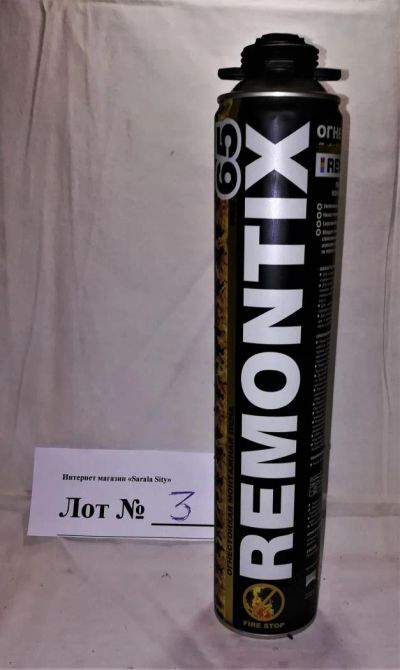 Лот: 10673060. Фото: 1. Огнестойкая монтажная пена Remontix... Клеи, герметики, пена монтажная, клейкие ленты