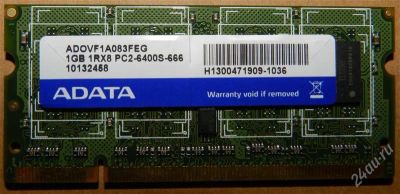 Лот: 1109497. Фото: 1. SODIMM ADATA DDR2 PC2 6400 1Gb. Оперативная память