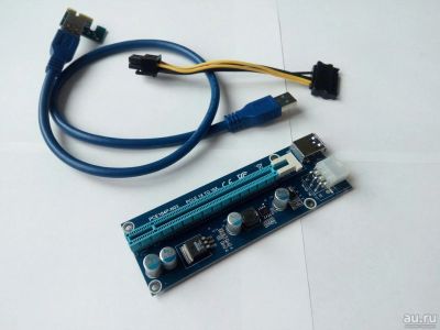 Лот: 10025038. Фото: 1. Райзер (Riser) VER.006C PCI-E-6pin... Шлейфы, кабели, переходники