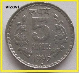 Лот: 16804168. Фото: 1. Индия 5 рупий 1995 (9). Азия