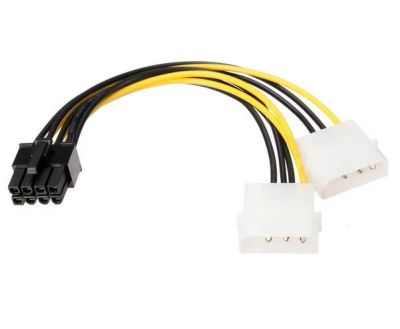 Лот: 6792661. Фото: 1. Кабель 2x Molex - 8 pin 0.1м... Шлейфы, кабели, переходники