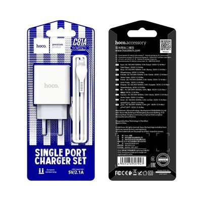 Лот: 22149705. Фото: 1. СЗУ HOCO C81A single USB port... Зарядные устройства, блоки питания, адаптеры сетевые для смартфонов